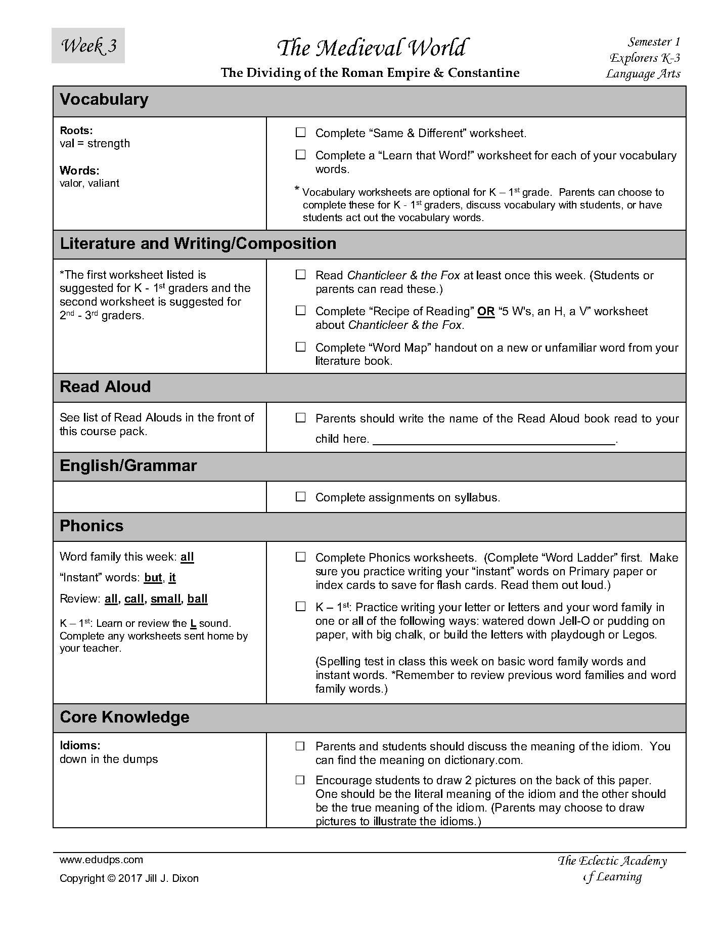 2 Week 3 Medieval Explorers Language Arts Semester 1_Page1