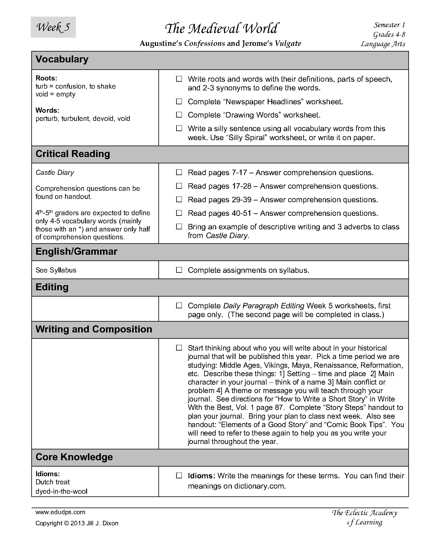 4 Week 5 Medieval Middle Grades Language Arts Semester 1_Page1