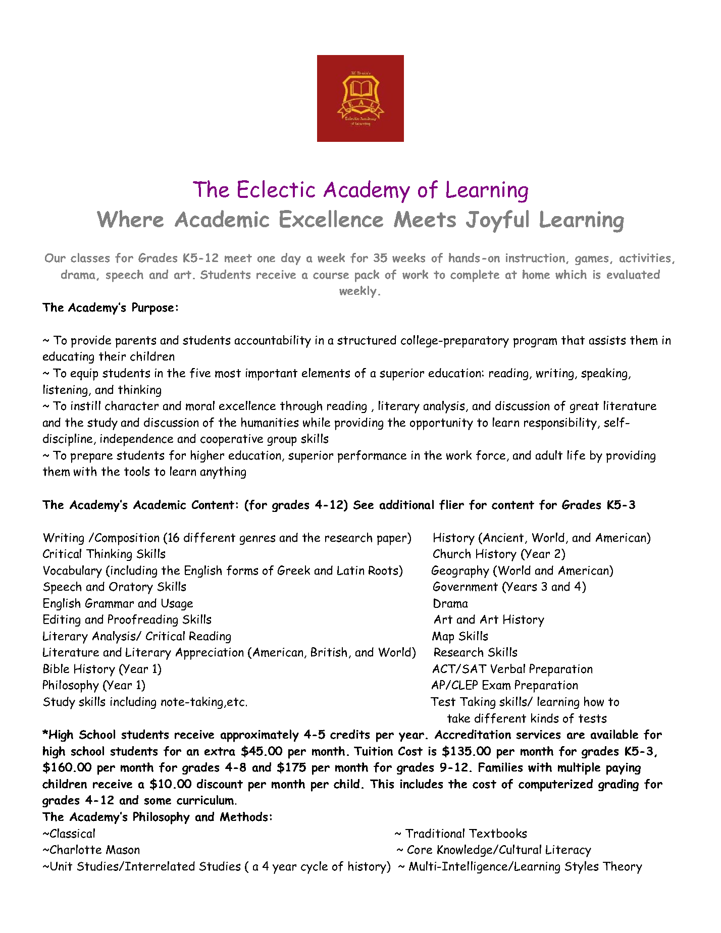 Middle Grades through High School