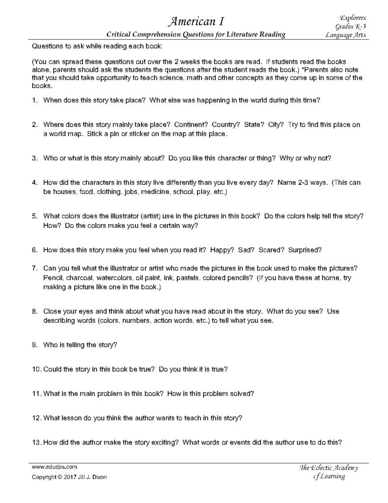 Job #2 American 1 Explorers Language Arts Week 2 Semester 1_Page2