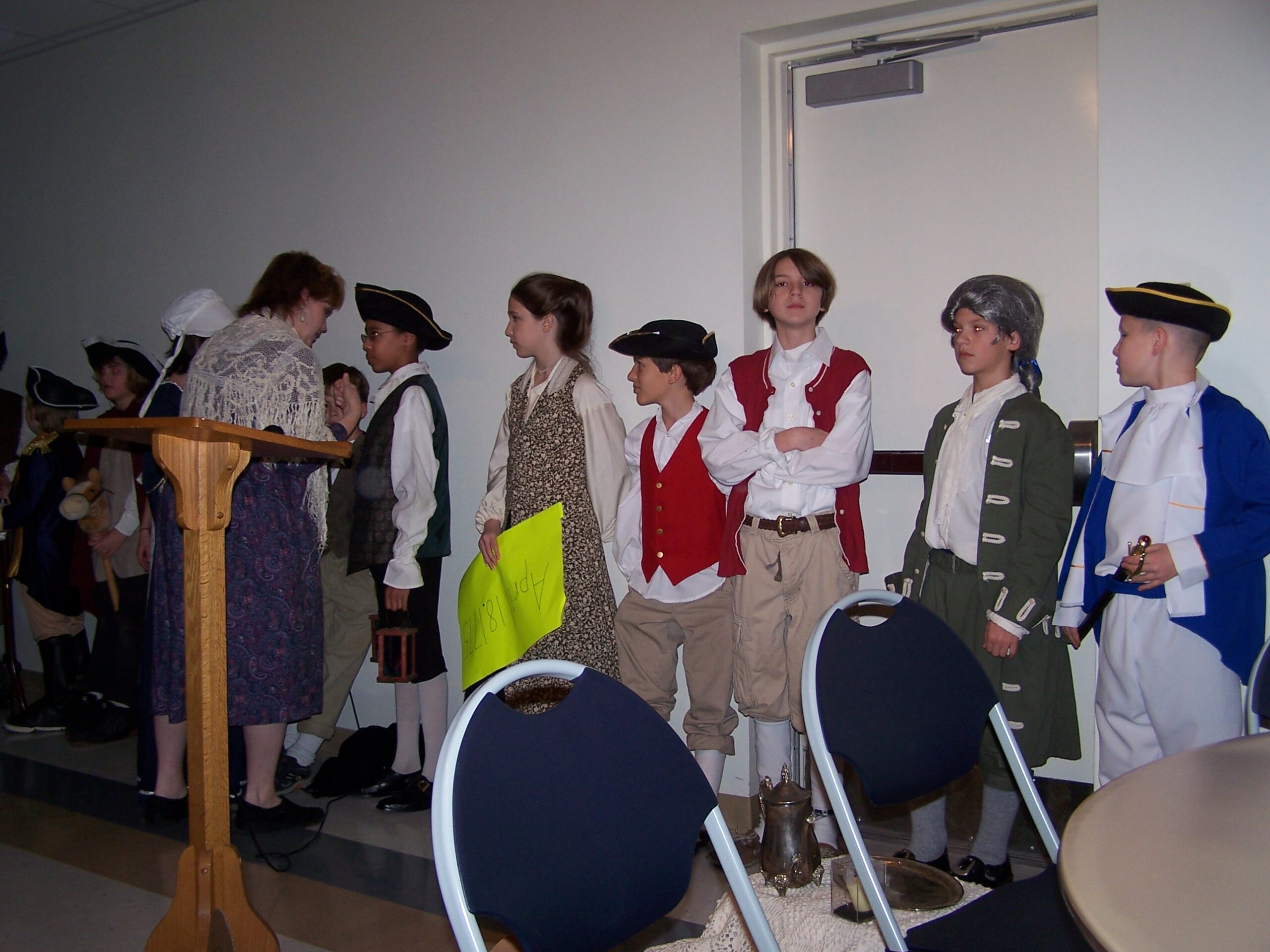 Ms. Jill readies colonial students